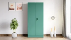 Aceline® 2-Door Steel Almirah (Textured Foliage Green)