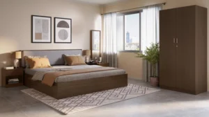 Eden V2 King Size Wooden Bed with Pullout Storage