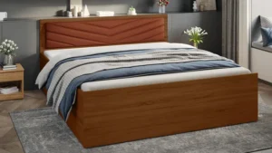 Alina Nx King Size Wooden Bed with Drawer and Box Storage