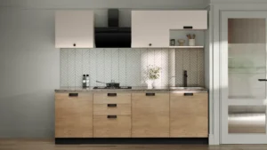 Modular Kitchen Complete Set with Countertop, Cabinets and Pull-out Drawers